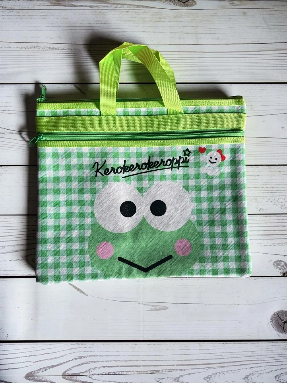Green Keroppi Laptop Bag